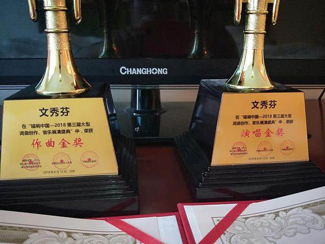 祝贺贵州唱作女歌手南方晶晶荣获2018唱响中国音乐盛典两个金奖