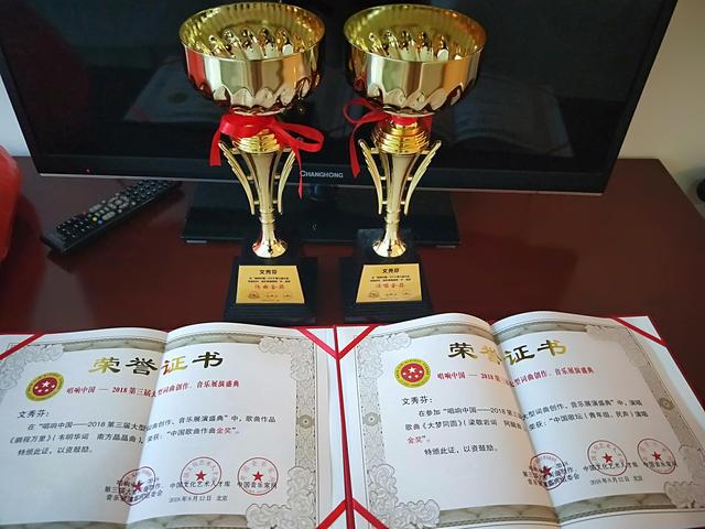 祝贺贵州唱作女歌手南方晶晶荣获2018唱响中国音乐盛典两个金奖