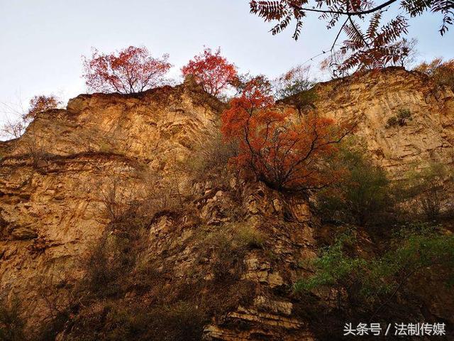 七彩全胜峡，霜叶别样红